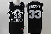 Los Angeles Lakers #33 Kobe Bryant Lower Merion Black Stitched Jersey,baseball caps,new era cap wholesale,wholesale hats